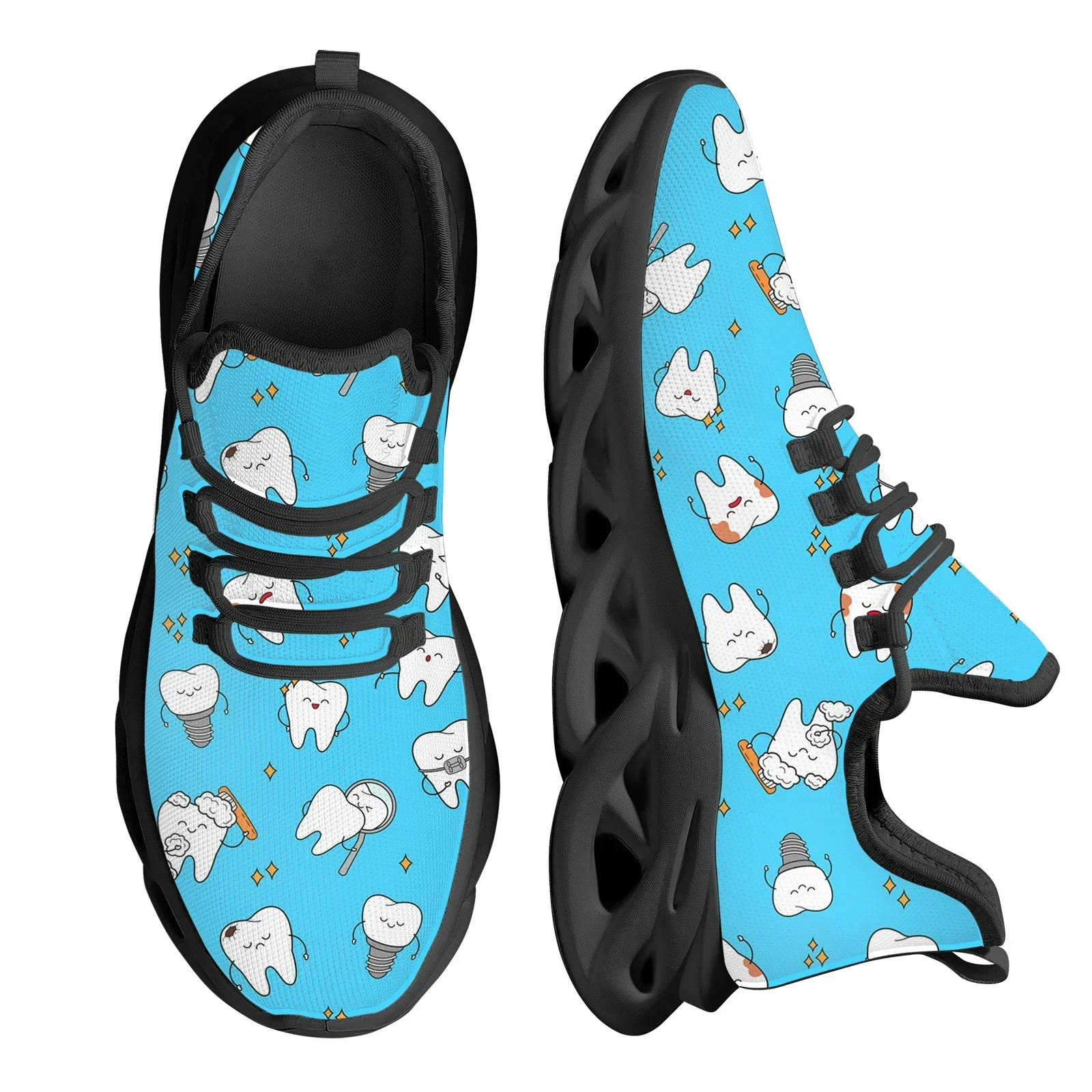 

Кроссовки Lovely Teeth Cartoon Mesh с воздушной подушкой и платформой для женщин, амортизирующие, легкие, для бега и тенниса, 2023