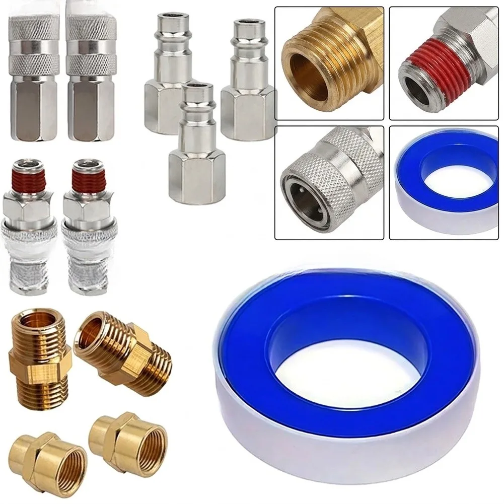 19Pcs Quick Connect Air Coupler Kit Pneumatic Fittings Air Compressor Fitting Kit For Air Hose Fittings Coupling Compressor