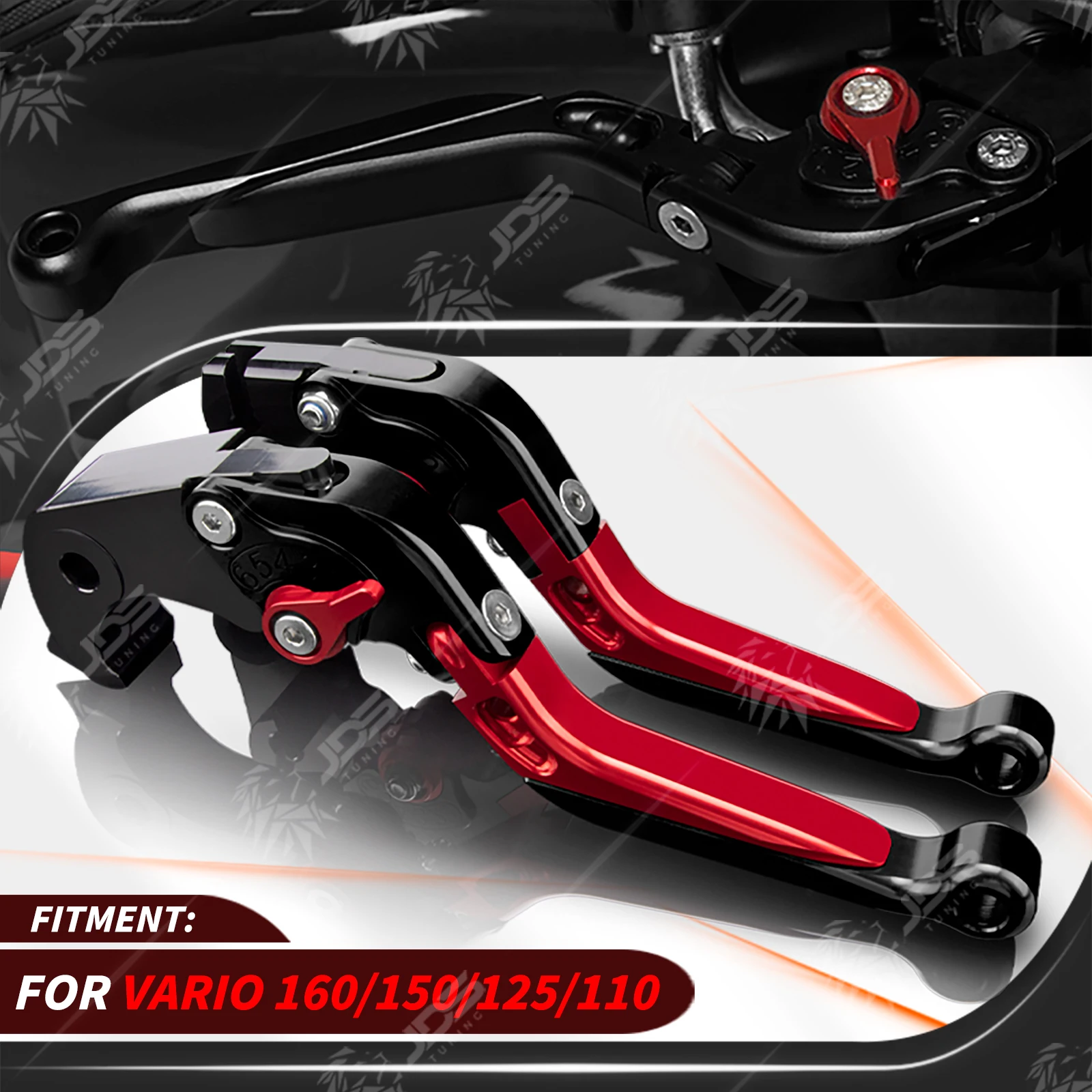 JDSTUNING For Honda VARIO 160/150/125/110 Clutch Lever Brake Lever Adjustable Folding Handle Levers Motorcycle Accessories Parts