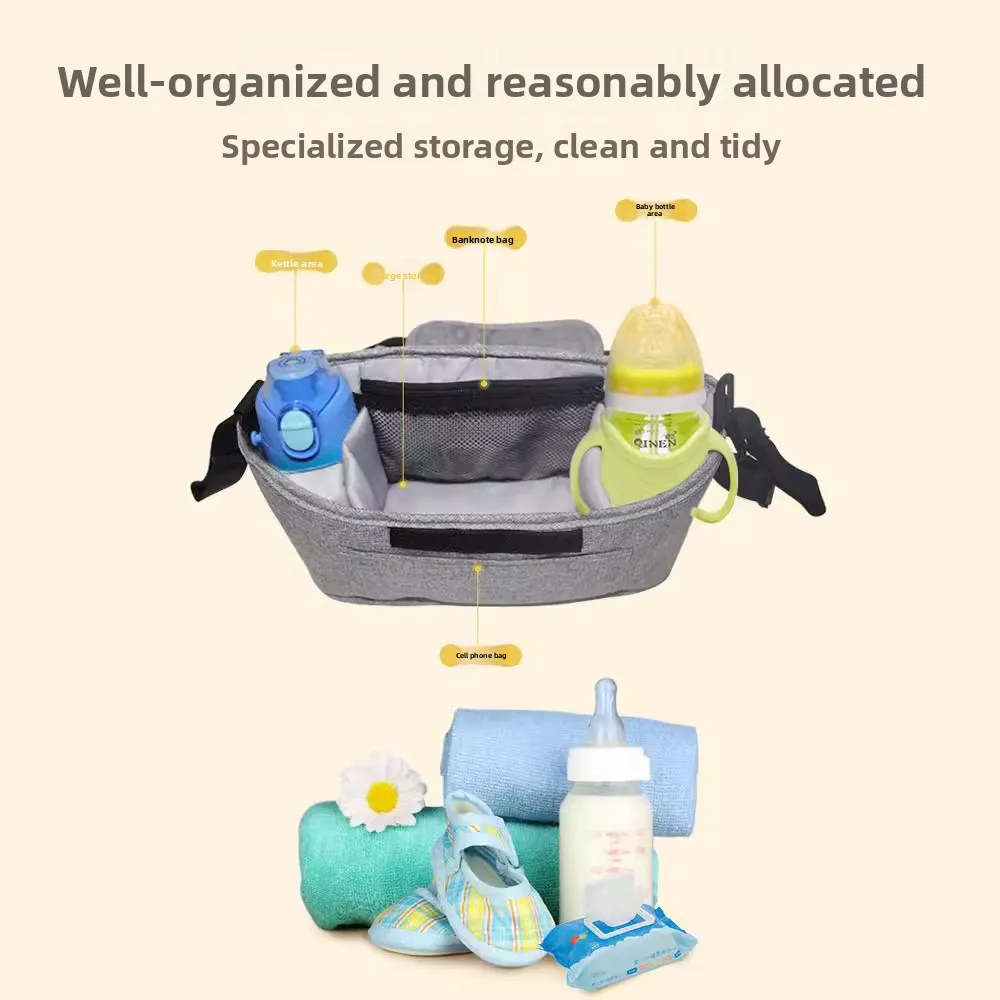 Stroller Trailer Storage Bag Hanging Bag Multi-purpose Large-capacity Baby Walker Storage Bag Stroller Trailer