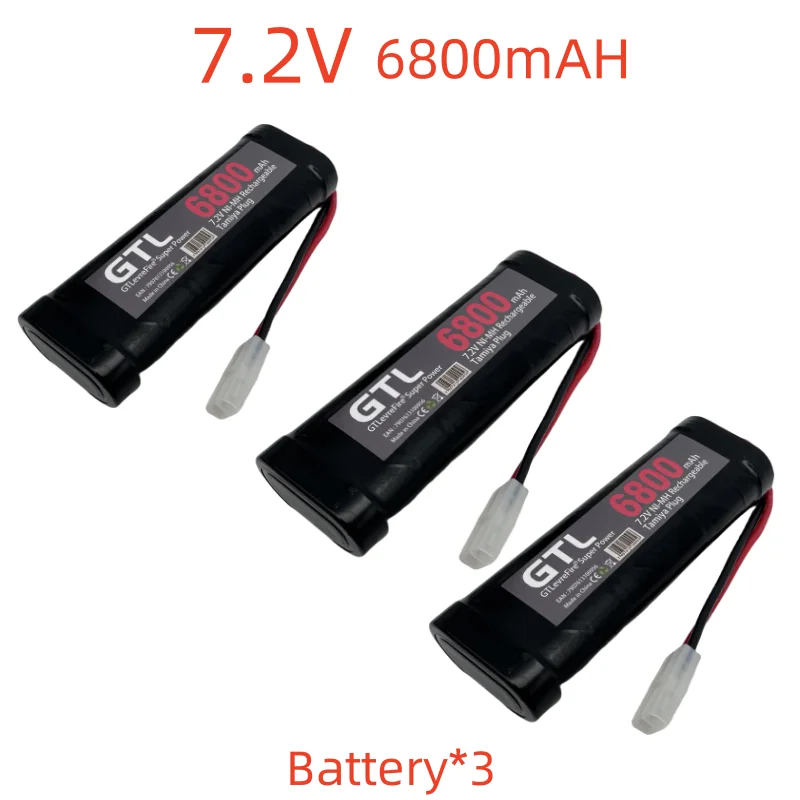 Nouveau 7.2V batterie 6800mAh NiMH batterie RC voiture camion Bugibot réservoir ni mh Batterias gris dîner alimentation batterie 7.2v nimh