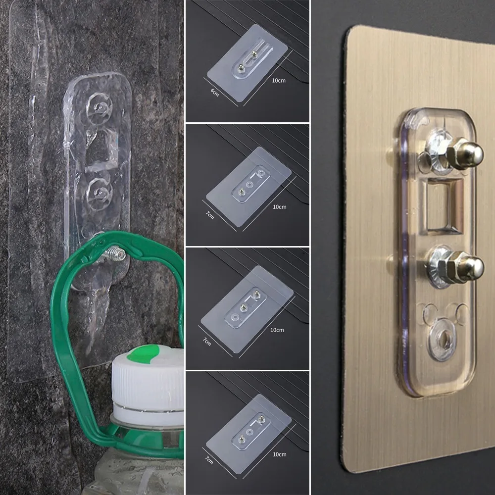 No Punching Double Hole Screw Sticker Variable Distance Wall Picture Hanger Traceless Nail Wall Screw Sticker Screw Hook