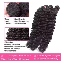 Deep Wave Human Hair Bundles 24 26 28 inch Deep Curly Bundles Natural Human Hair for Women Brazilian Raw Hair Extensions 4