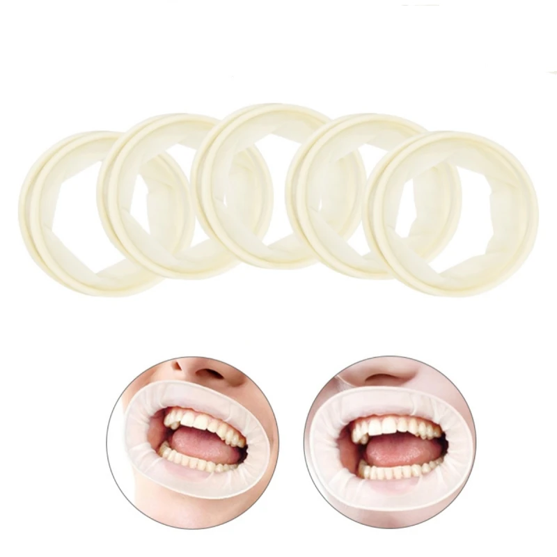 10pcs Rubber Dam Dental O Shape Mouth Opener Rubber Sterile Oral Cheek Expander Retractor Dentistry Materials