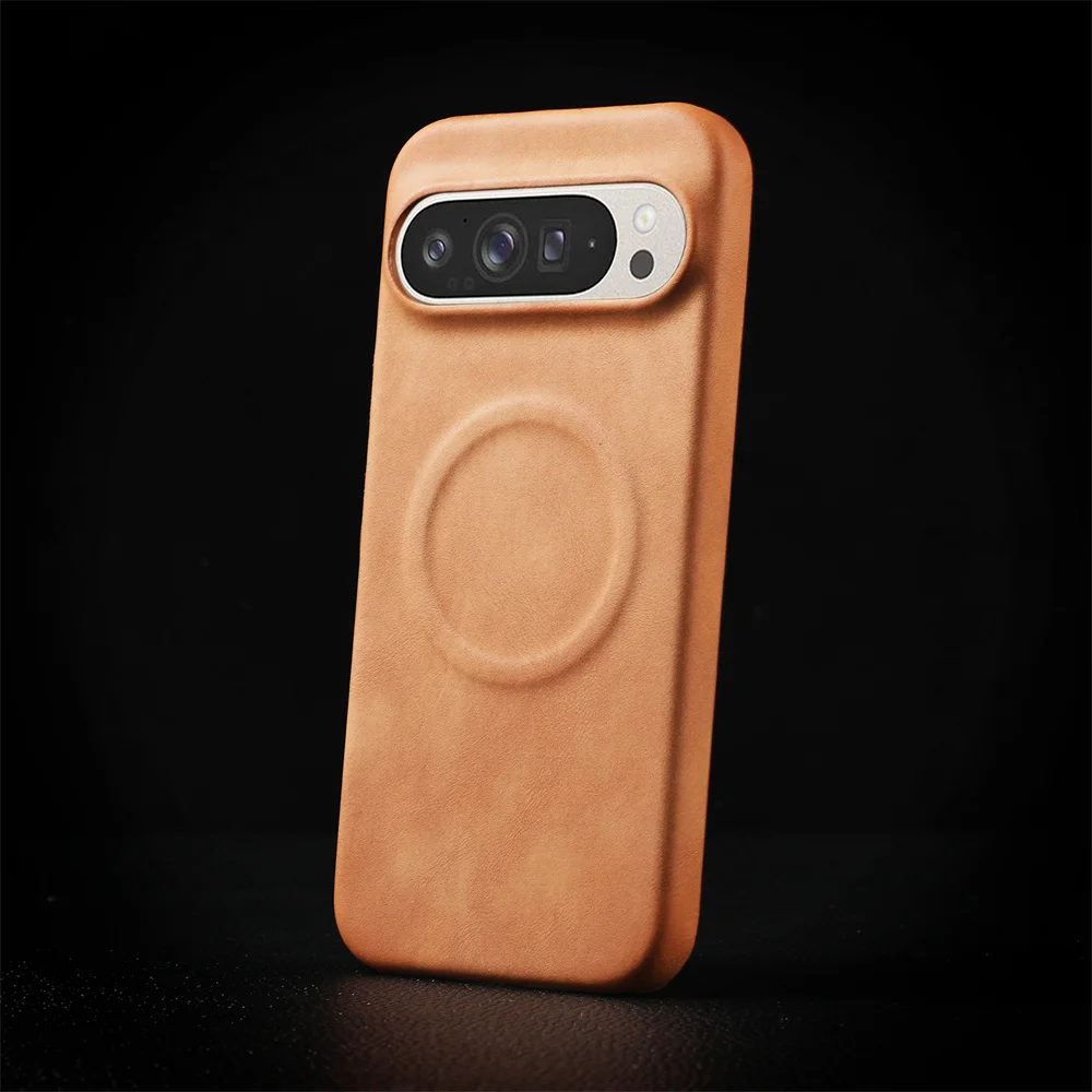 Luxuriöse Handyhülle aus Schafsleder mit Magnetverschluss für Google Pixel 11 10 9 8 7 Pro XL 8A 7A, stoßfest, Business-Design, matte, harte Rückseite – Detail 10