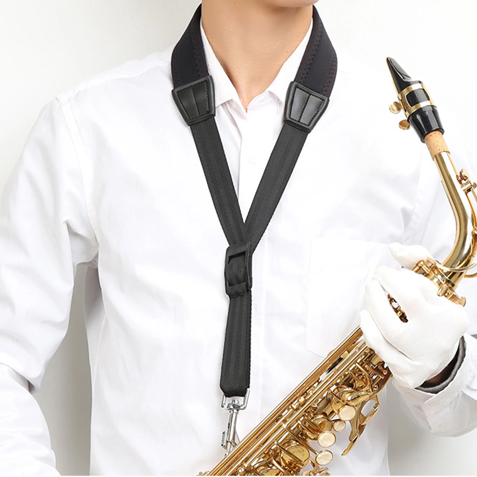 

Hair Tube Shoulder Strap Saxophone Weight Distribution Universal Belt Seat Soprano Sponge Adjustable