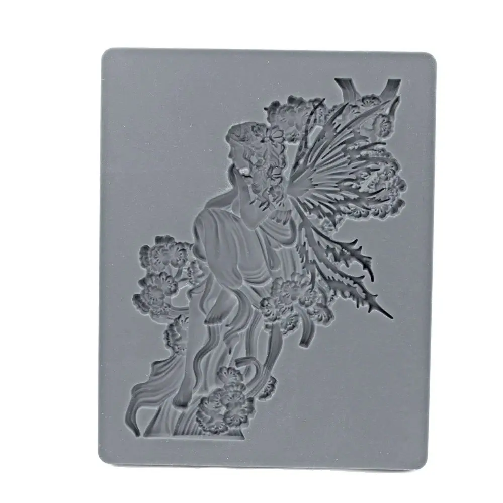 Flower Butterfly Fairy Reverie Silicone Fondant Mould DIY Sugarcraft Chocolate Icing Decor Cake Toppers Baking Mold Polymer Clay