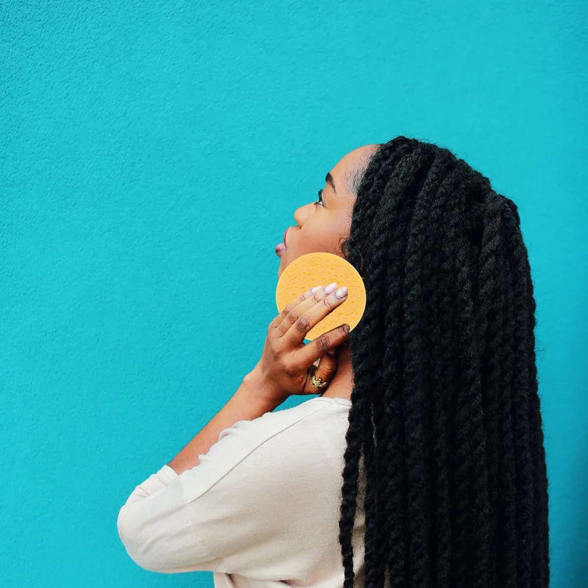 10 Stück Make-up-Entfernungsschwamm, natürlicher Holzzellstoff, Gesichtsschwamm, perfekt für Creme, Puder, Rouge, Sonnencreme-Entfernung