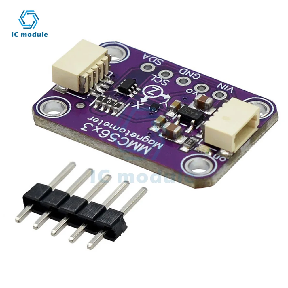 MMC5603 Triple Axis Compass Magnetometer Sensor Module Three Axis Magnetic Field Module Materiale for STEMMA QT/Qwiic