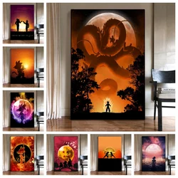 Bandai Canvas Painting Classic  Anime Super Saiyan Goku Art Print Dragon Ball Pictures Home Decor Bedroom for Wall Posters Gift