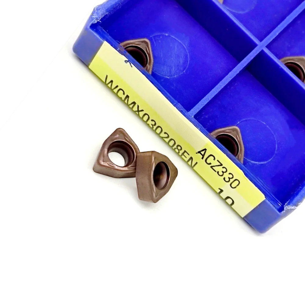 Inserti per trapano a U in metallo duro WCMX030208 WCMX040208 FN ACZ330 per acciaio ghisa fresatura CNC lame per tornitura WCMX 030208 040208