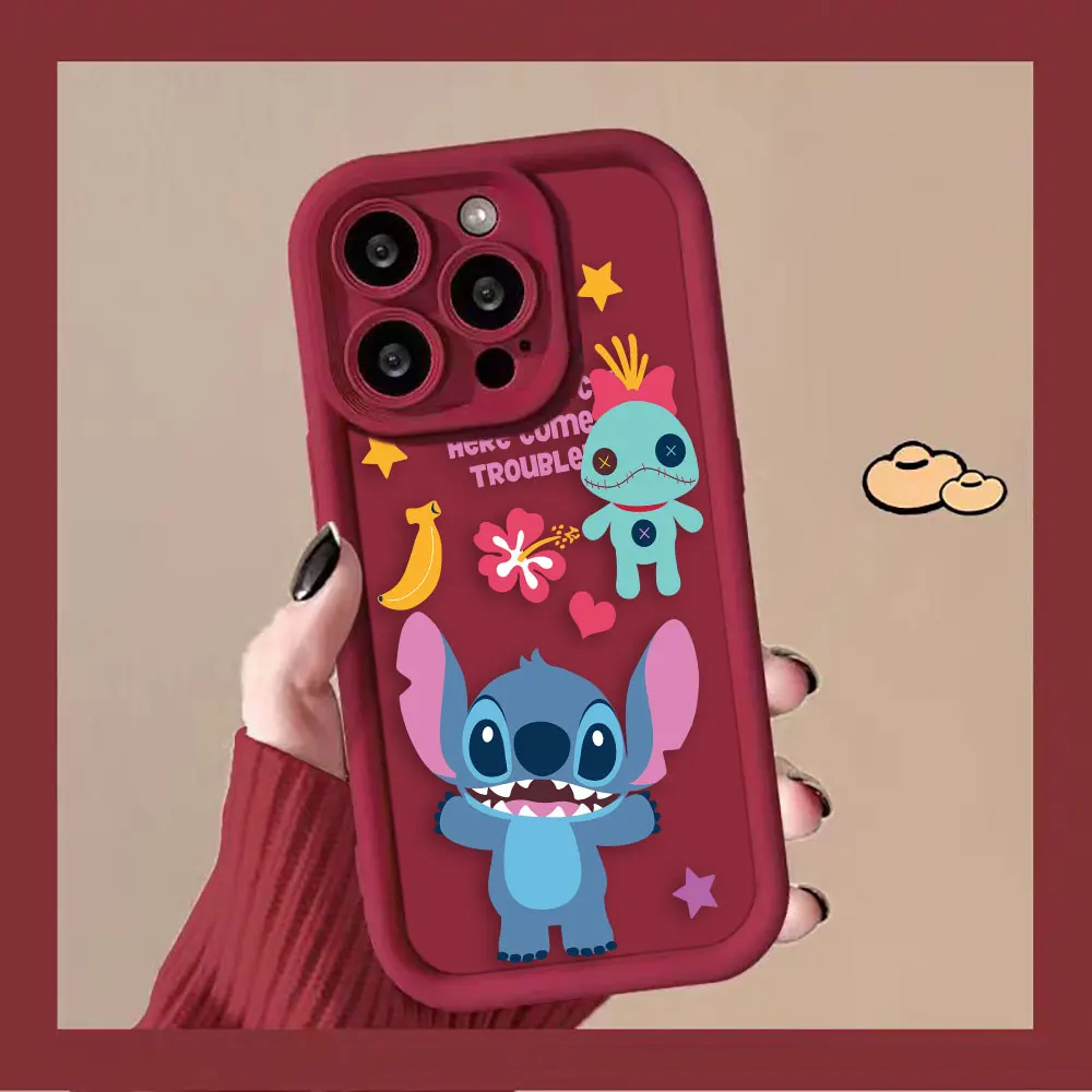 Mooie D-Disney Stitch Telefoonhoesje Voor Vivo Y19 Y20 Y21 Y22 Y27 Y28 Y35 Y36 Y50 Y72 Y75 Y77 Y78 Y81 Y91 Y93 Y100 Hoesje Funda