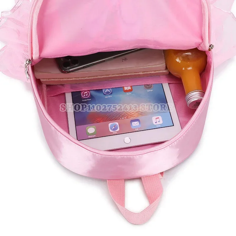 Gabby Dollhouse Kid Backpack Bow Girls Sports Dance Bags Cute Cartoon Pink Kindergarten Princess School Bag Gift Children Gjft