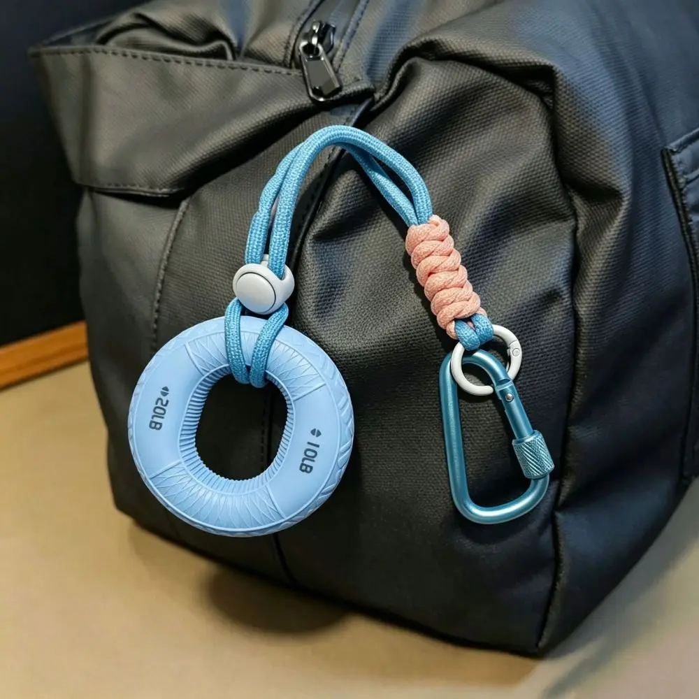 Silicone 10-20LB Hand Grip Keychain Portable Double Power Grip Grip Strength Trainer Pendant Wrist Strength Finger Correctors