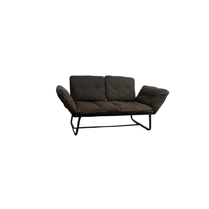 إطار معدني بنفسجي Futon Loveseat - سرير أريكة أنيق قابل للتحويل للمساحات الصغيرة، تصميم حديث، متعدد الاستخدامات في غرفة المعيشة أو