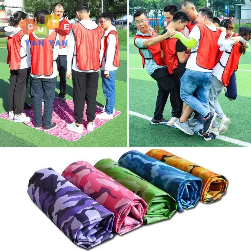 Adult Children Turn The Leaf Outdoor Games Camouflage Cloth 1M/1.5M Props Team Building Interaction Expand Training Fun Sports