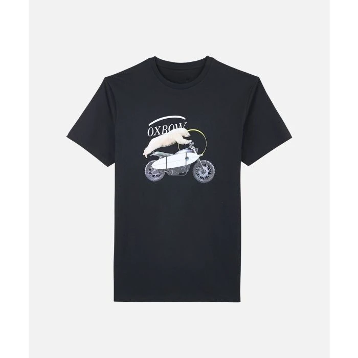 

Oxbow Unisex T Shirt Trendy Printed Brand Pure Cotton T-shirt Short Sleeve Unisex New Round Neck Versatile for Men and Women