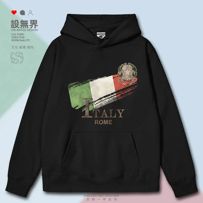 Italian Roman flag symbol national retro mens hoodies casual men hoodie for men men's new pullovers Coat autumn winter clothes