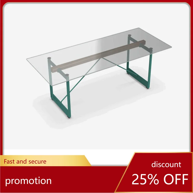 CZ In-Stock Cast Iron Long Table Round Dining Table Coffee Table Oak Marble