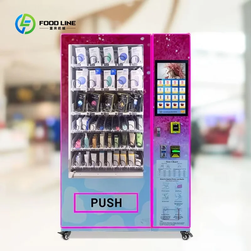 

Customized Unmanned Retail Eyelash & Nail Vending Machine Cloud-basic Background Luxury Cosmetic Vending Machine for Business
