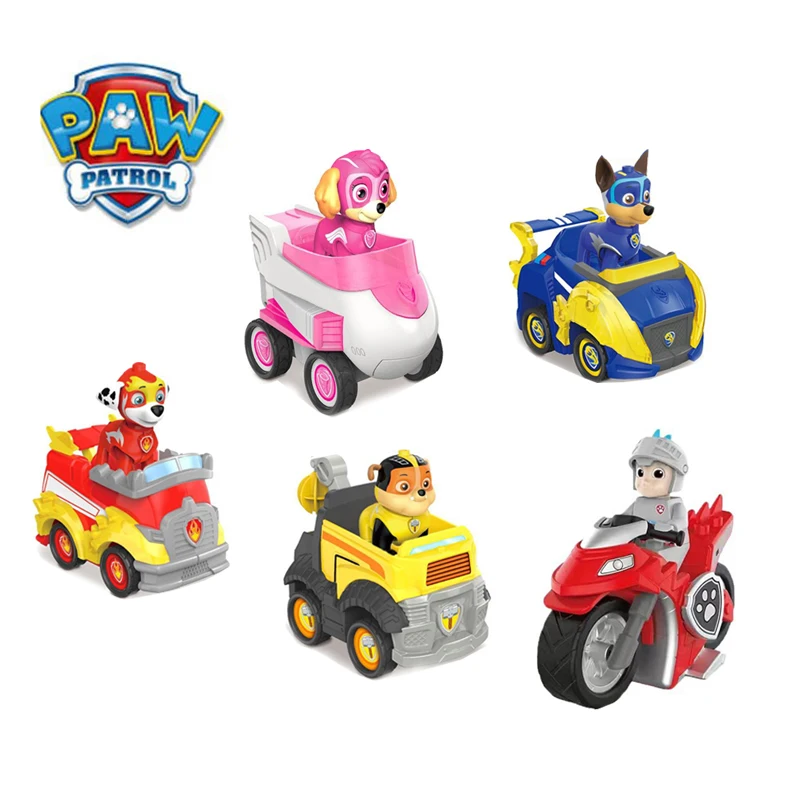 PAW Patrol Building Block Assembly Vehicle Returns To Drive Toy Assembly Power Dog Archie Tian Tian Mao Team Patrol Kids Gifts