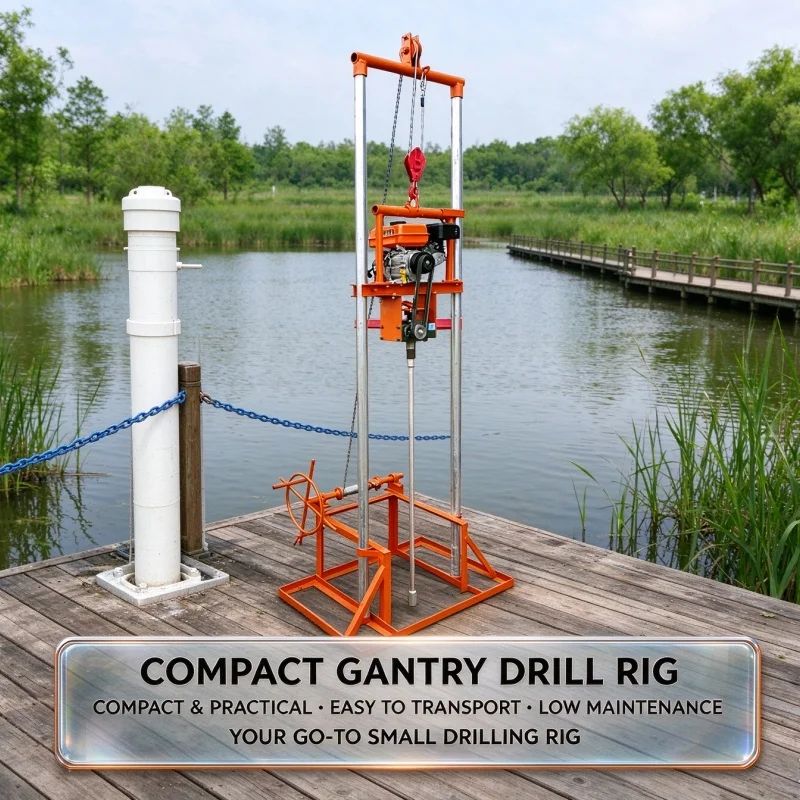 Customized Gantry Water Well Drilling Rig, Easy to Disassemble Drilling Machine for Household Drinking Water in Rural