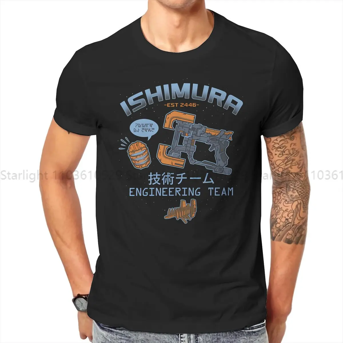 Dead Space TShirt Ishimura Engineering Elegant T Shirt Oversized Men Tee Shirt Printing