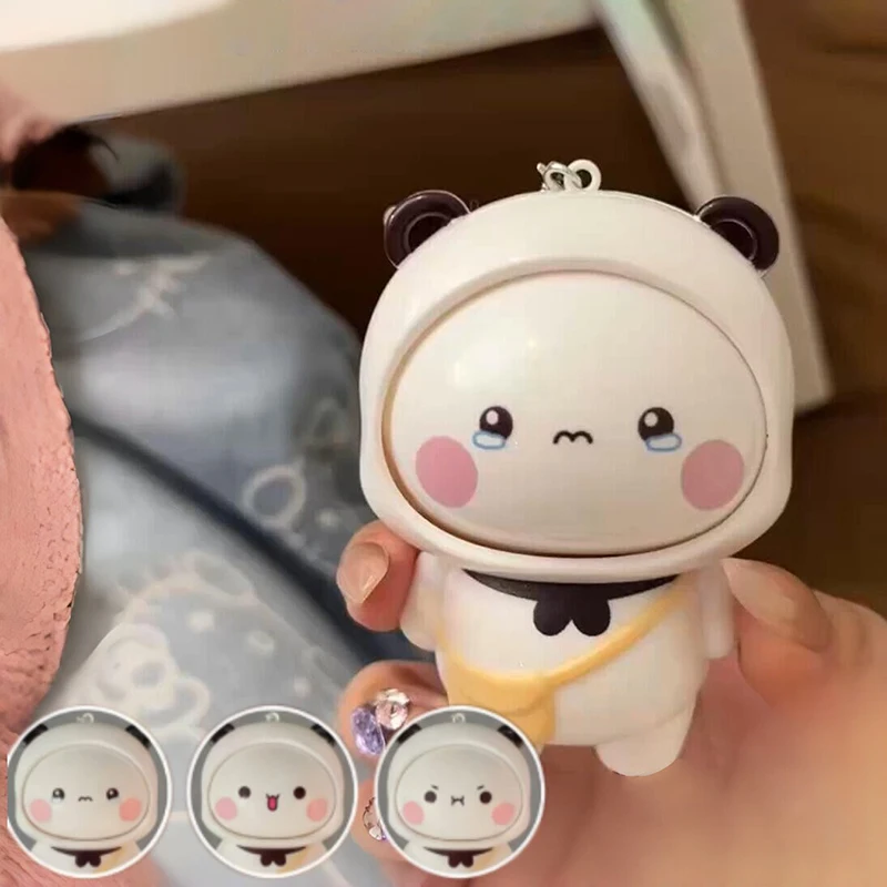 Gugu Gaga Face Changing Keychain Cartoon Penguin Facial