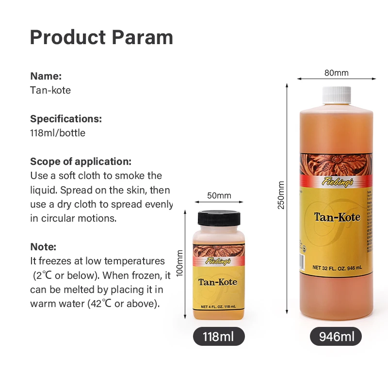 Fiebings 946ml American Import Tan-Kote Leather dye Resin Coating DIY Coloring Leather Finish Agent
