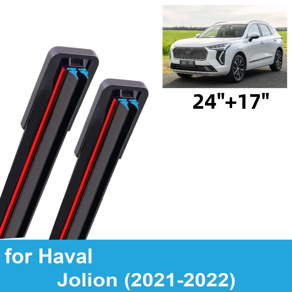 

2PCS Car Wiper Blades for 2021-2022 Haval Jolion Front Windscreen Windshield Wipers Double Rubber Car Accessories 2021 2022