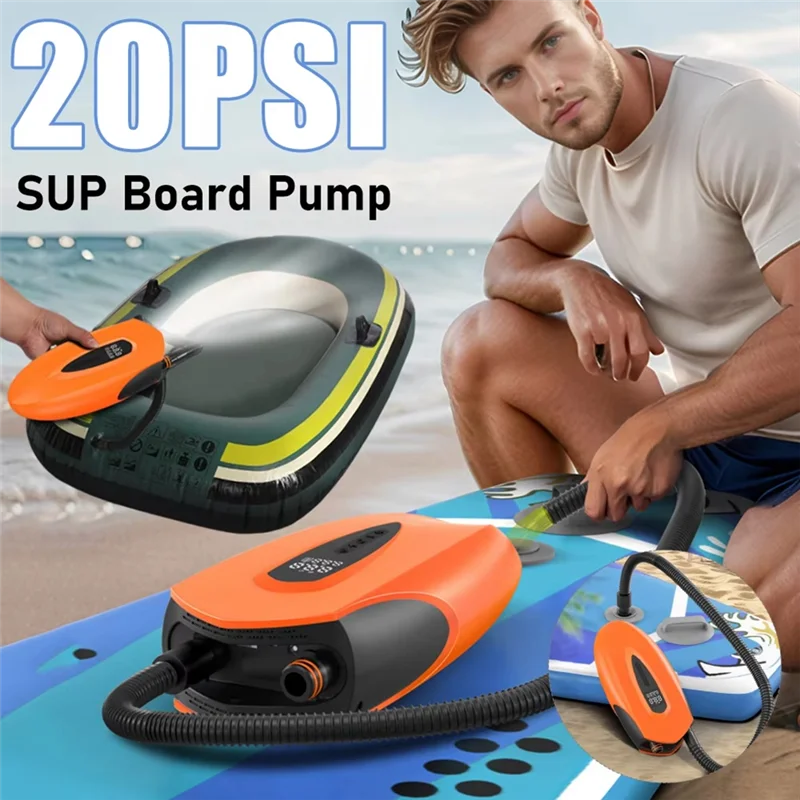

B93B-20PSI Paddle Board Inflatable Pump With Auto Shut Off Electric Air Pump Surfboard Board Pump For SUP Paddle Board Kayak