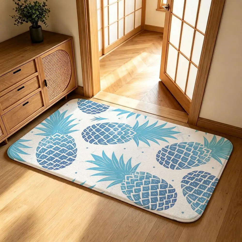Art-Pineapple ArtS Floor Mat Shower Foot Mat, Bedside Carpet, Entrance Absorbent Doormat, Soft Non-Slip