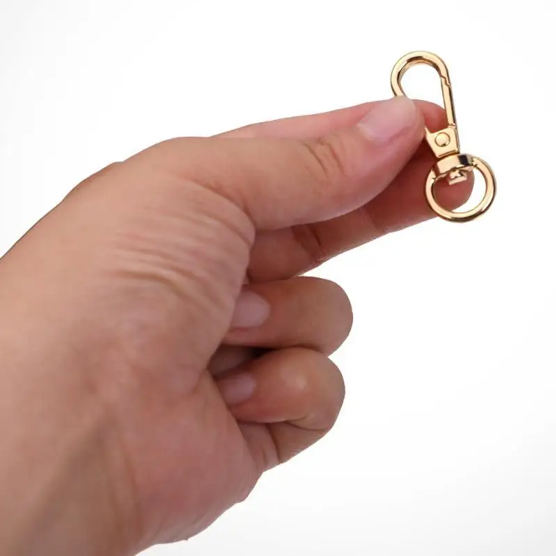 2Pcs Swivel Lobster Claw Clasps Gold Silver Push Gate Snap Hooks Trigger Clips