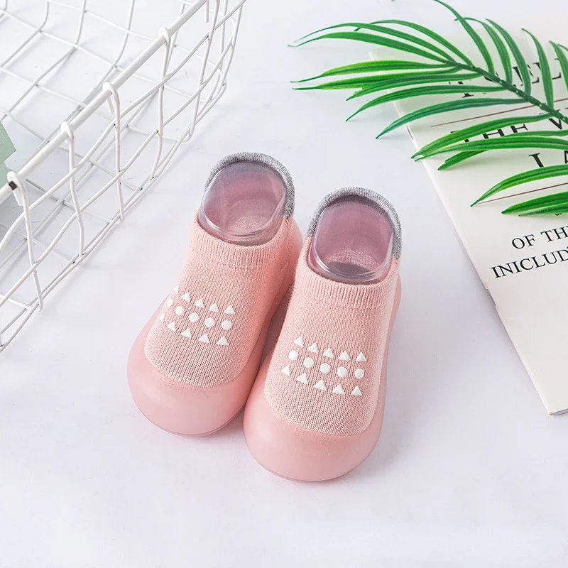 Sapatos de Meias Respiráveis para Crianças, de Sola Macia, Antiderrapante, Infantil, Criança, Criança, Bebê, Interior, Outono, Inverno