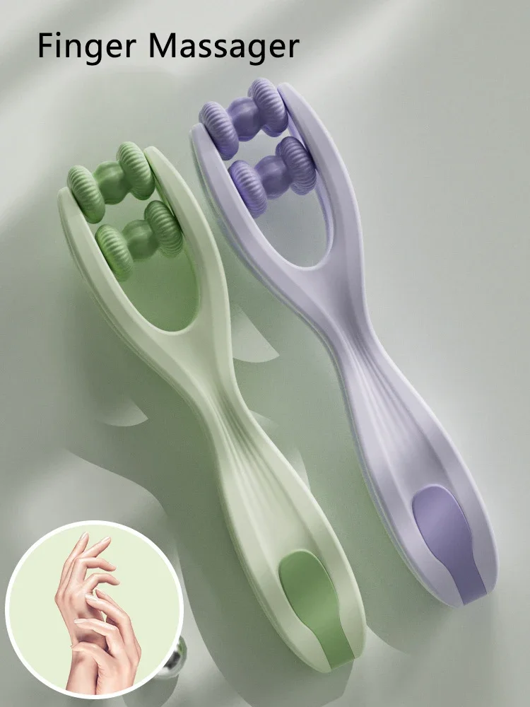 

Finger Massager Dual-Row Roller Design Easy Use Relieve Finger Fatigue Promote Blood Circulation Portable Roller Finger Massager