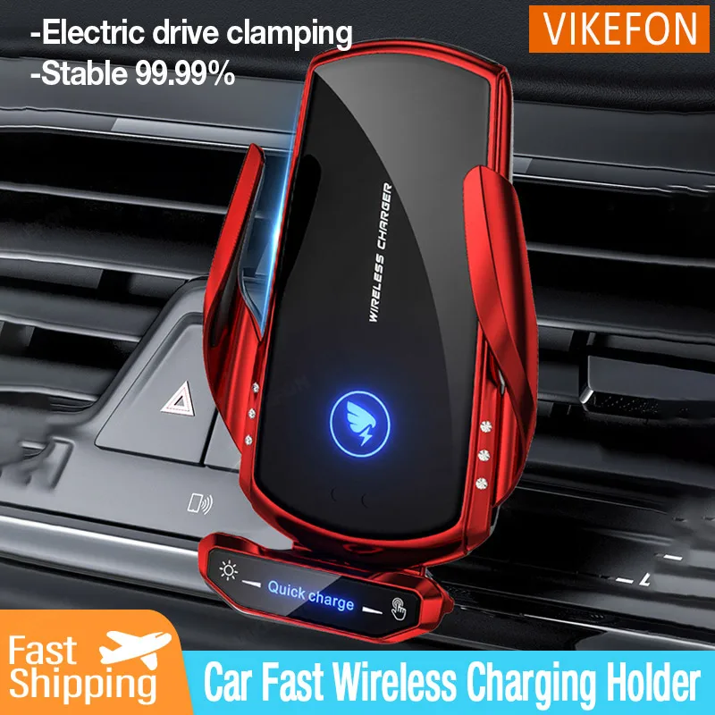 Induction Car 15W Wireless Charger Stand for iPhone 15 14 13 12 Pro Max Xiaomi Samsung S24 S23 S22 Phone Chargers Fast Charging