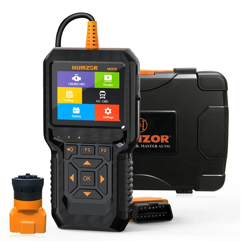 Car Diagnostic Tool For HUMZOR NC610 12V 24V Code Reader OBDII Engine J1939 OBD2 Scanner Car Heavy Duty Truck