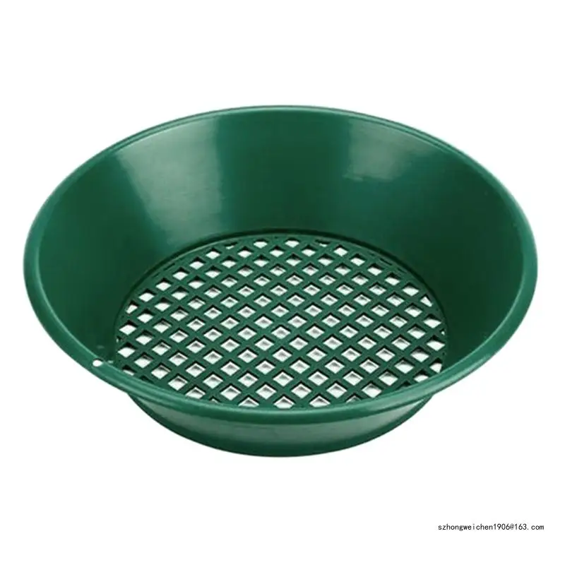 28GF Plastic 14Inch Sand Siftingr etal Dirt metal Sand Sifting Sieves for Sand and Beach 14 Inches Gold Pan Mining Sifting