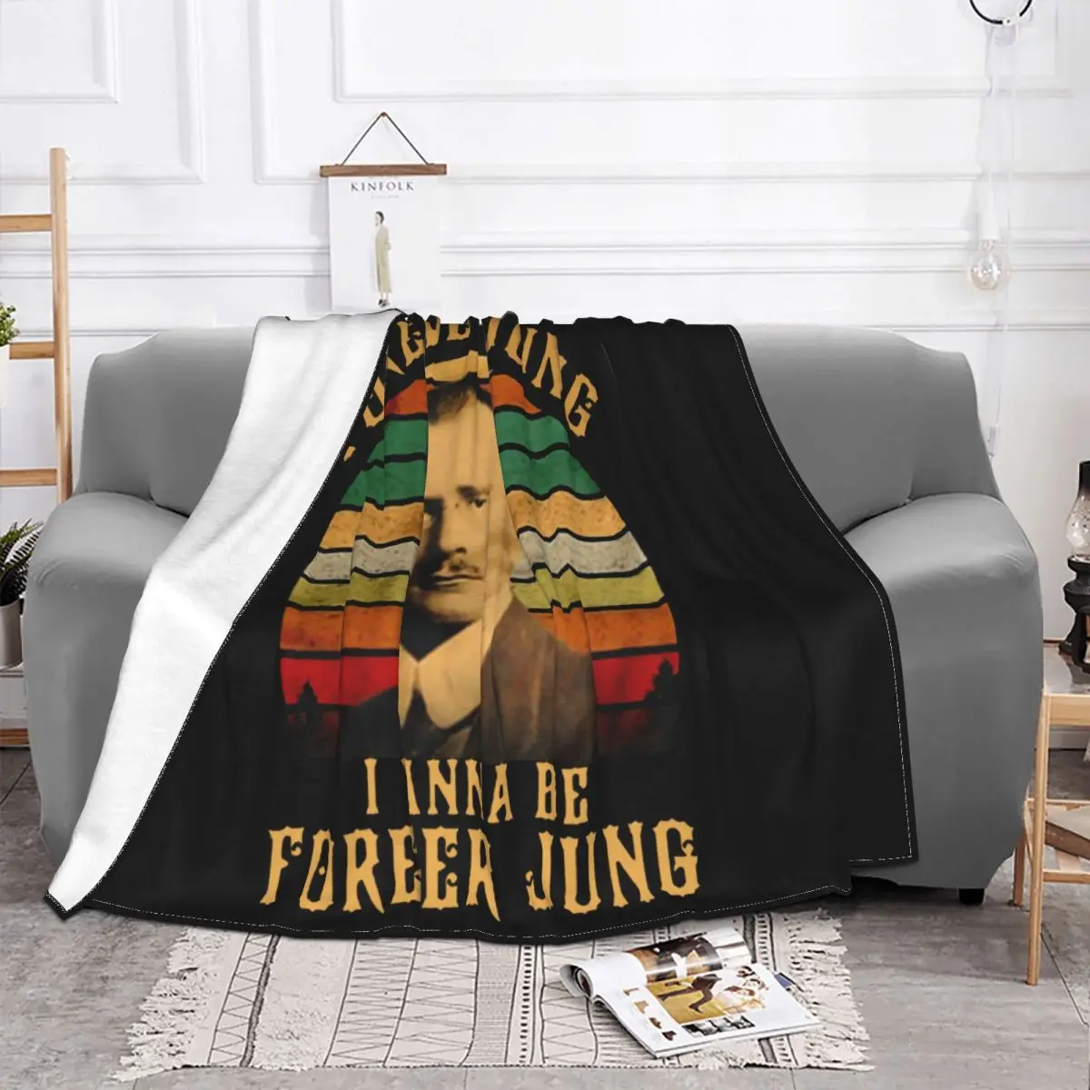 Forever Jung I Wanna Be Forever Jung Carl Jung Vintage Version S Original Designs Pure Woman Colour Throw Blanket