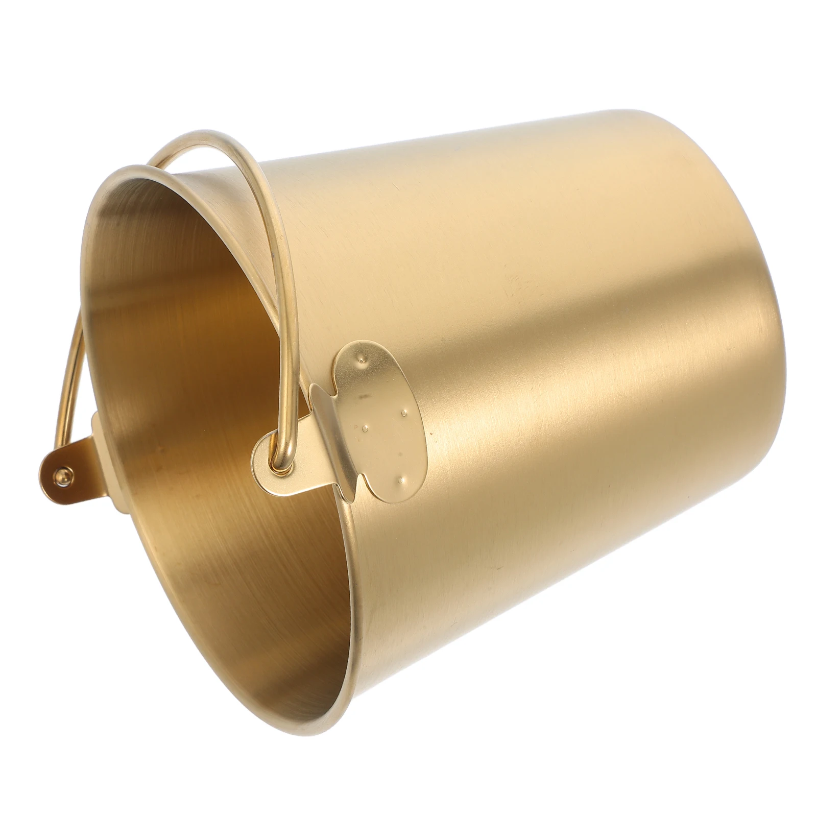 

Stainless Steel Ice Bucket Beer Buckets for Parties Candy Decorative Snack with Handles Food Baskets Serving Drinks Metal