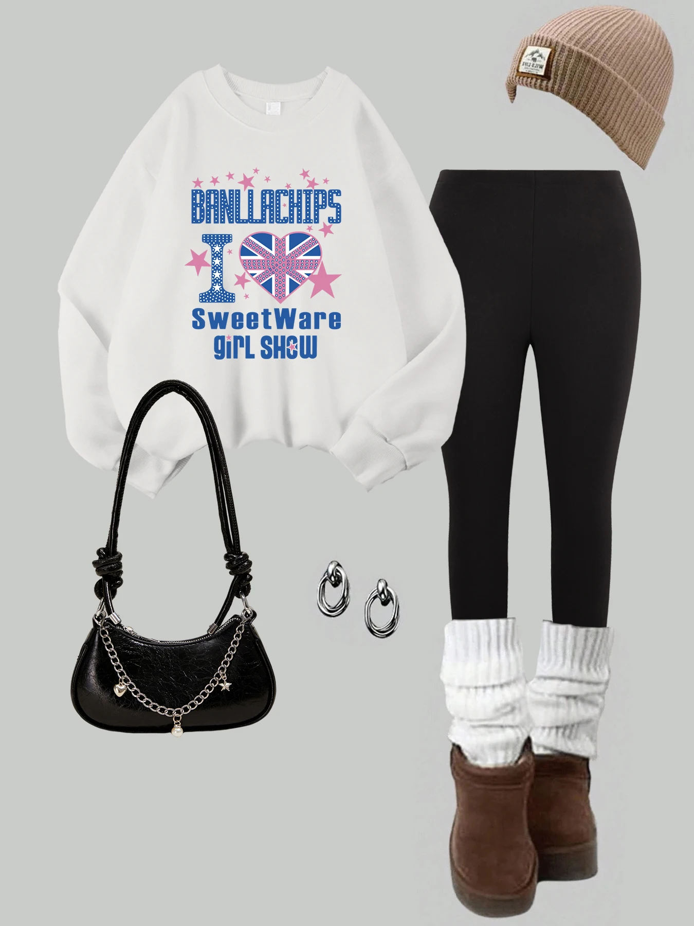 

Женская осенне-зимняя толстовка и леггинсы, комплект из двух предметов, милая посуда для девочек, уличная одежда с принтом, повседневные флисовые мягкие брюки