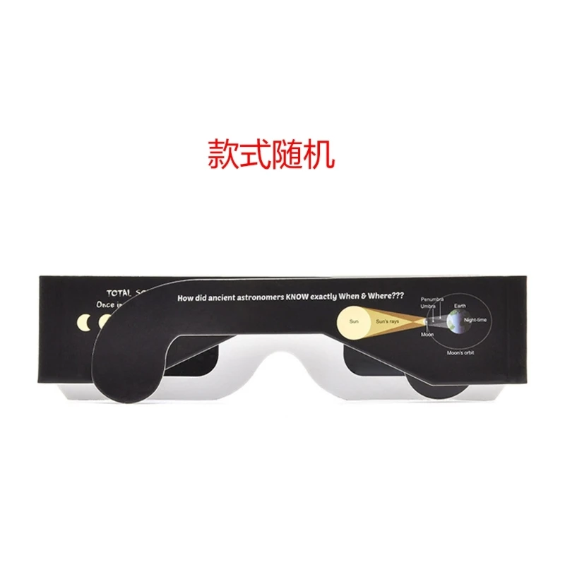 Portable Solar Eclipses Glasses Safe Shades for Direct Sun Viewing Anti-UV Viewing Glasses for Children Adult M68E