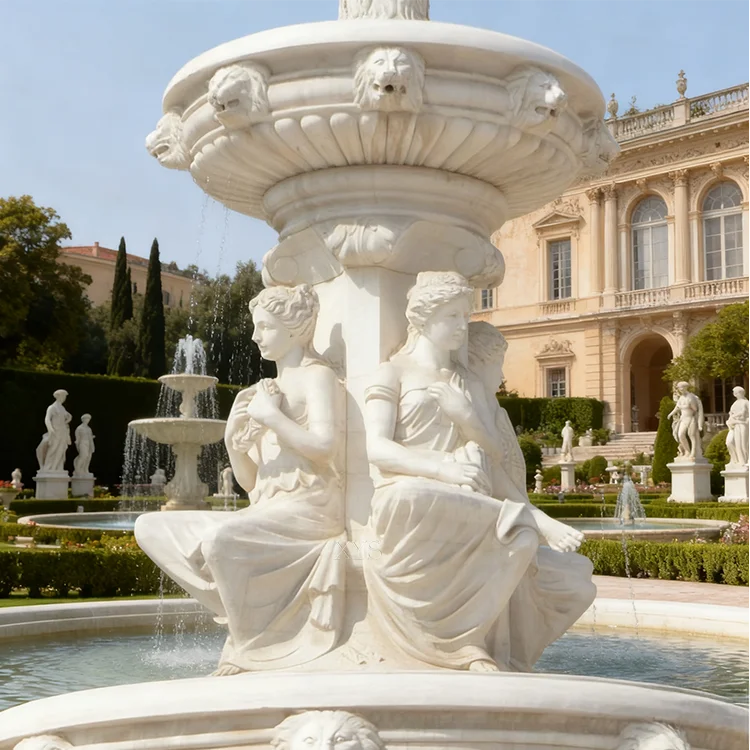 White Marble Greek Statue Lion Fountain for Sale Deposit Only