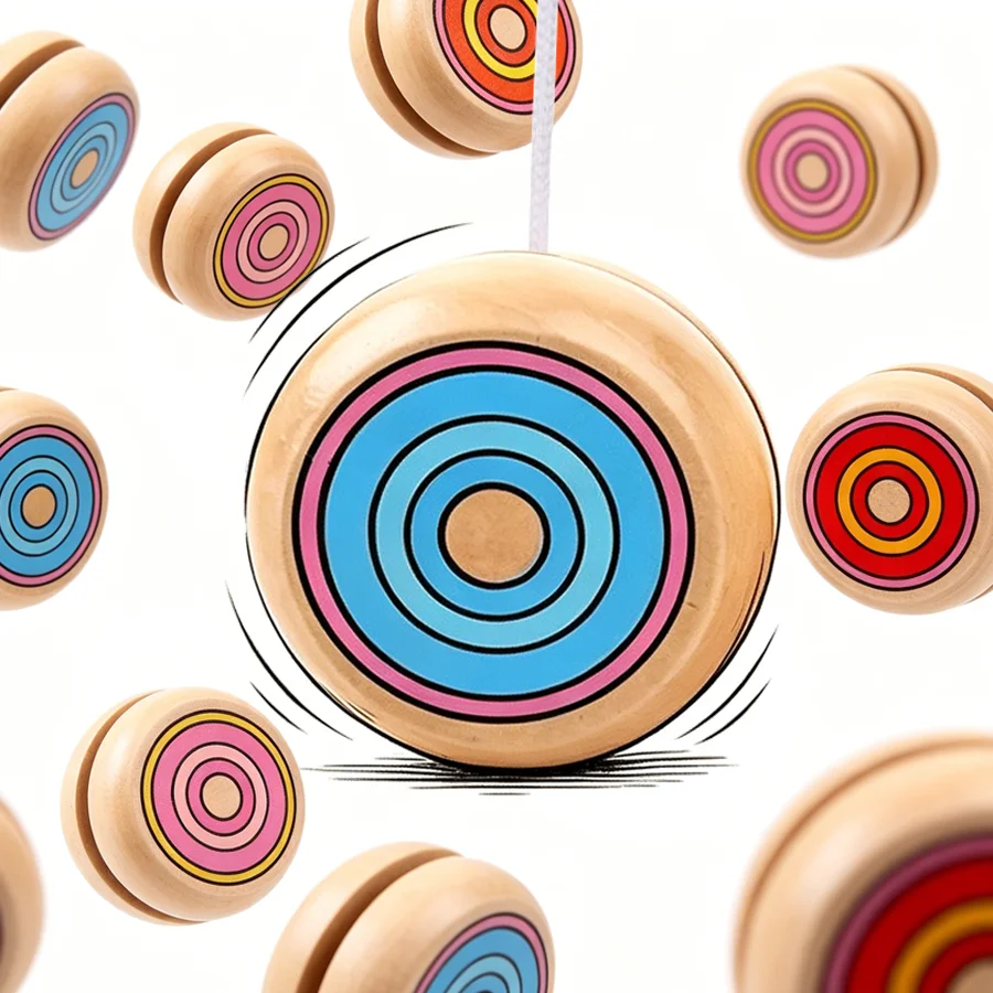 

1/2pcs Wooden Circular Yoyo Ball, Classic Competition Physical Exercise Props, Leisure Sports Supplies for Hobbies Cllections Party Birthday Gift Yoyo Ball Lovers XJM