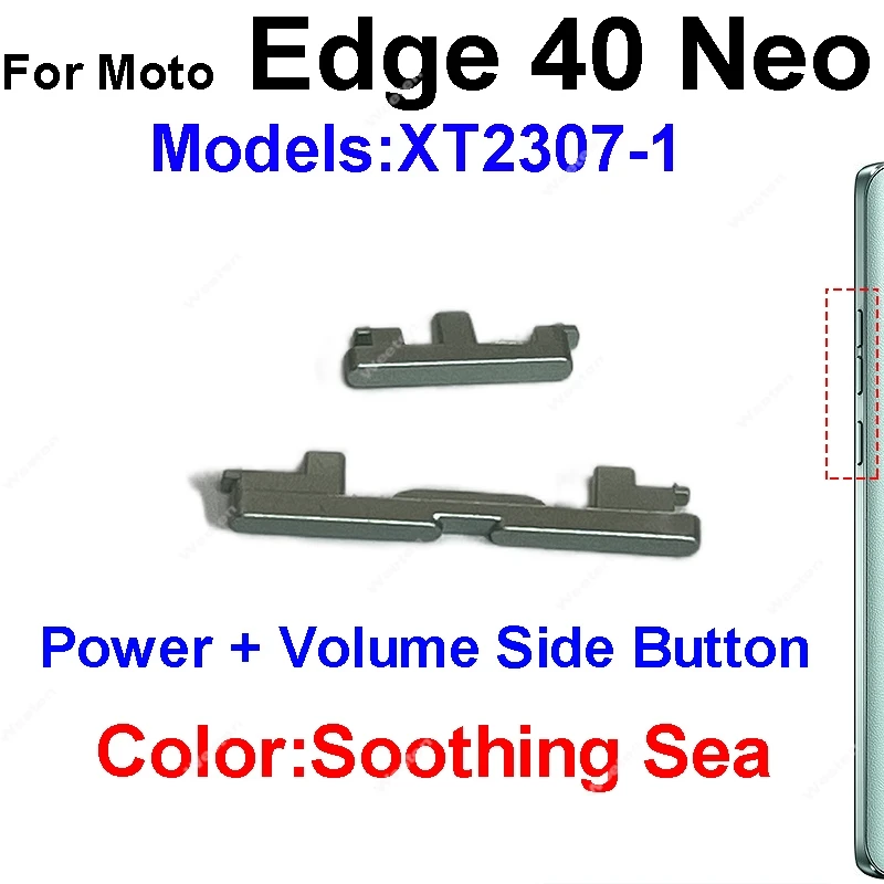 For Motorola MOTO Edge 40 Edge 40 Neo Power Volume Button On OFF Power Volume Side Key Flex Cable Replacement