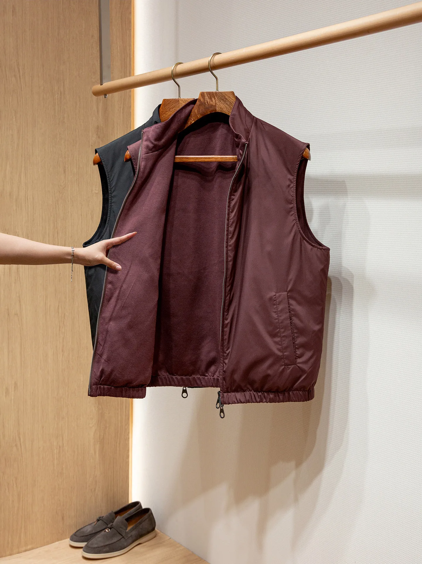 Heavy Limited Series Light Functional Casual Double-Sided Stand-Up Collar Vest Vest