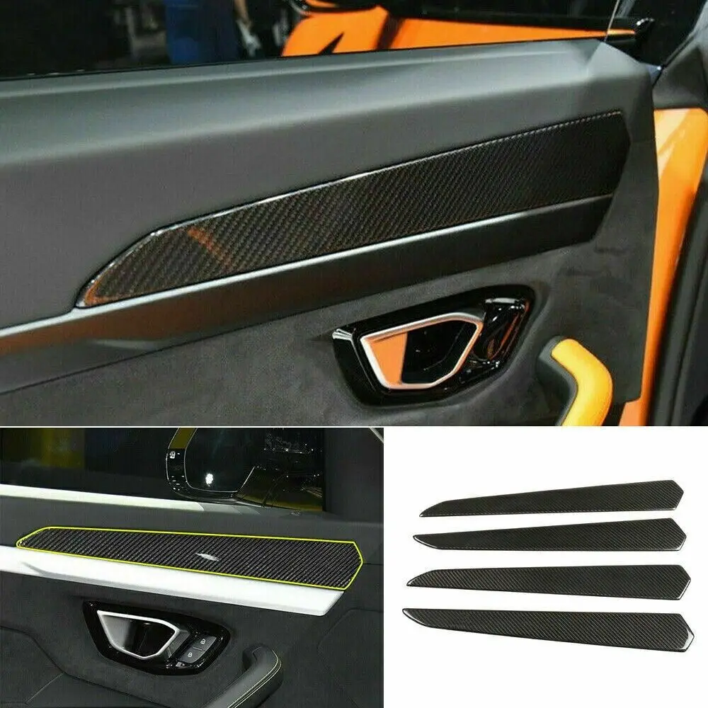 Dry Carbon Fiber Car Interior Trim Sets Door Panel For Lamborghini URUS 2018-22