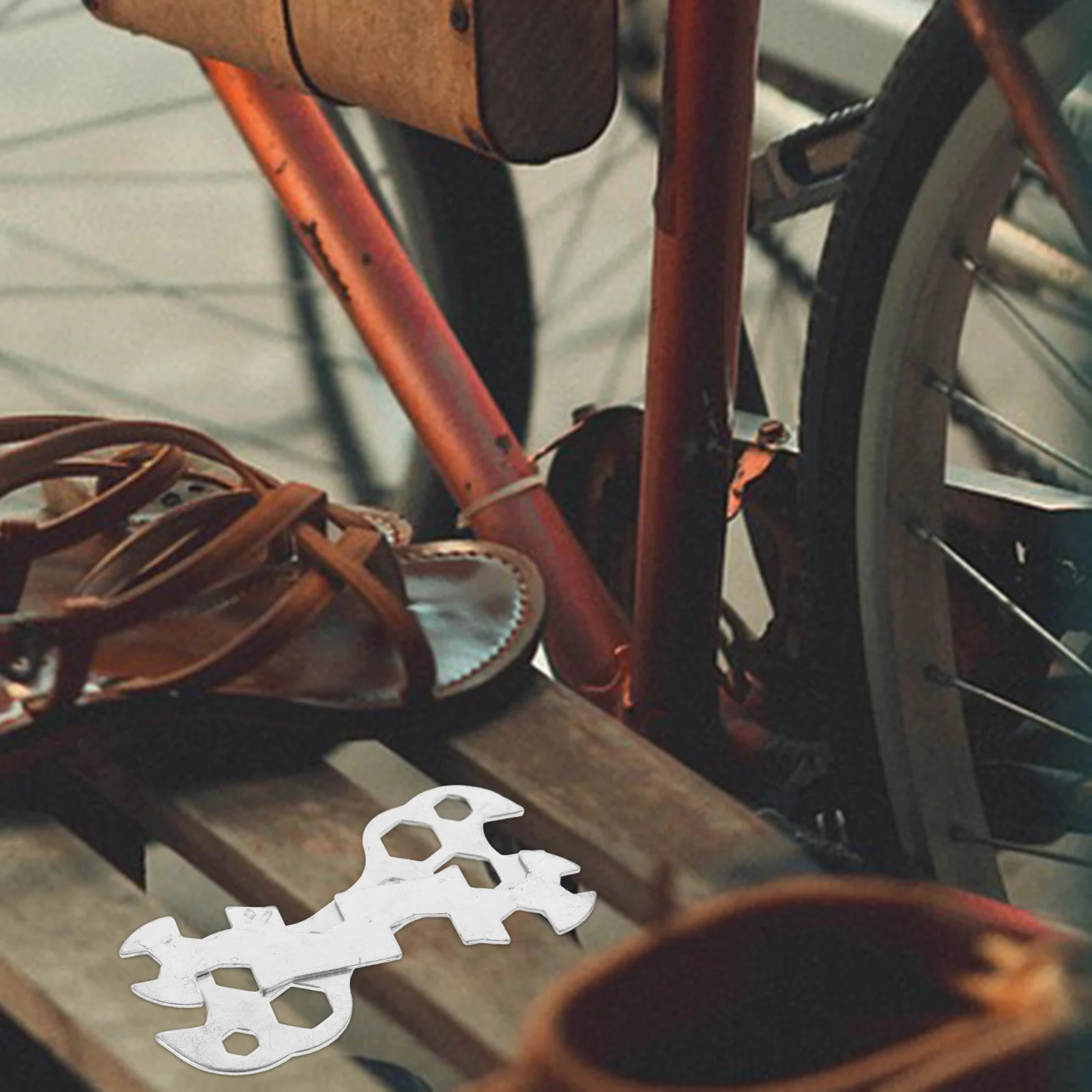 

2Pcs Plum Spanner Steel Multi-Hole Bicycle Repair Tool Lightweight Portable Bike Spoke Wrench Multifunction Bike Maintenance