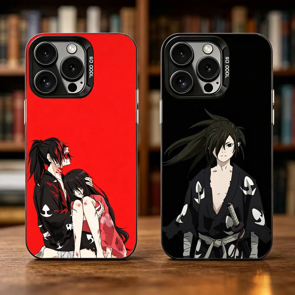 

Anime Dororo H-Hyakkimaru Phone Case For iPhone 17,16,15,14,13,12,11 Plus,Pro Max,XS,Colored Silver Plated Inside Cover