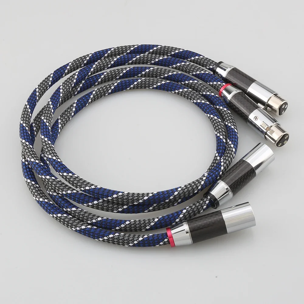 New Pair High Purity Silver-plated Conductor Balanced XLR Audio Interconnect Cables XLR Cable For AMPlifer CD Player AudioPhile